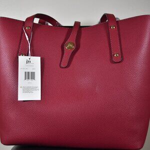 Jessica Moore Luxe Handbag Burgundy Berry
